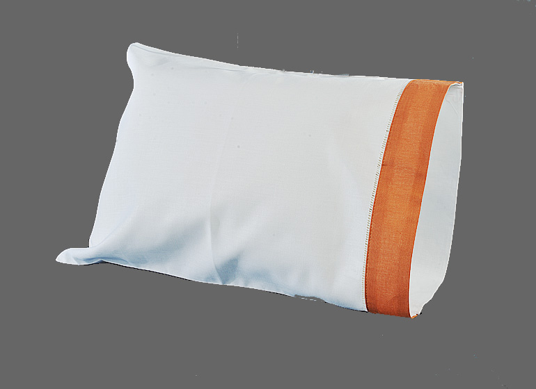 Baby Pillowcase with Burnt Orange color border Baby Pillowcase with Burnt Orange color border
